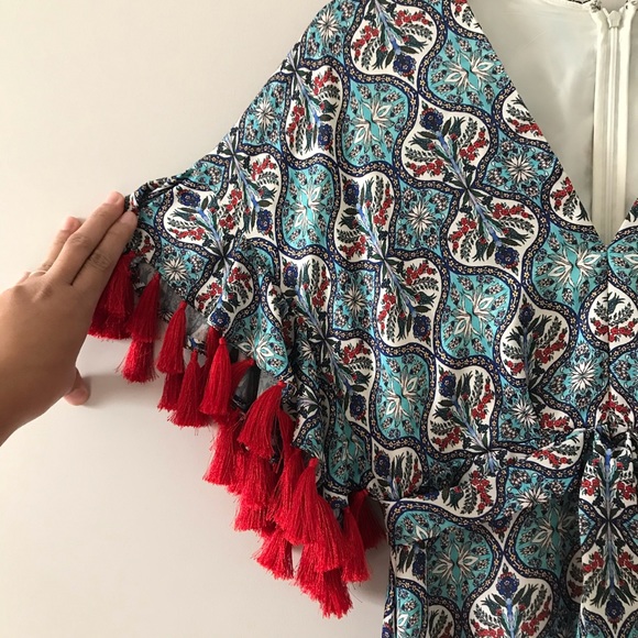 NWT Anthropologie Sachin & Babi Tassel Maxi Dress 0 - Picture 6 of 14